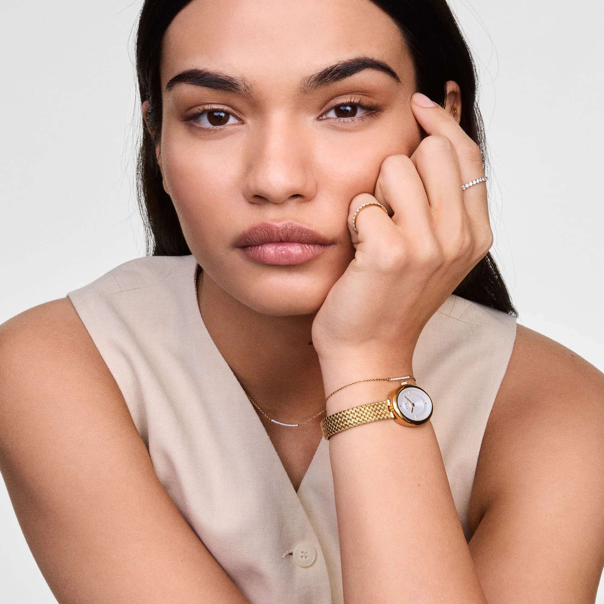 Orologio Donna Daniel Wellington Acciaio Dorato Juliette Braided DW00100882